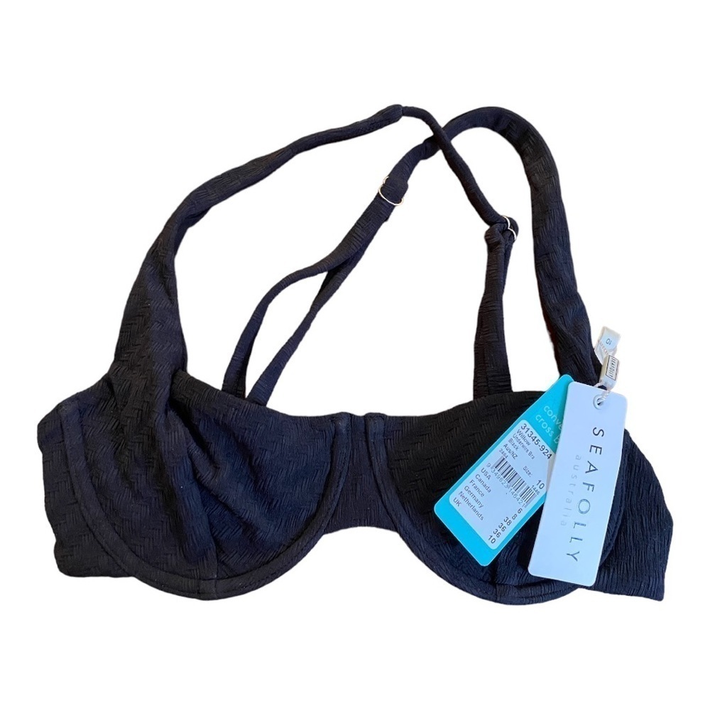 $226 Seafolly Willow Bikini Set Underwire Top & High Rise Full Coverage Bottom - Picture 5 of 11